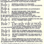 John Cage's 10 Rules for Students and Teachers